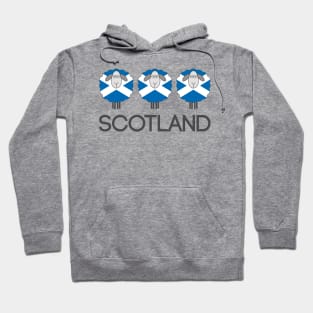 Trio of Scottish Saltire Flag Patterned Sheep Hoodie